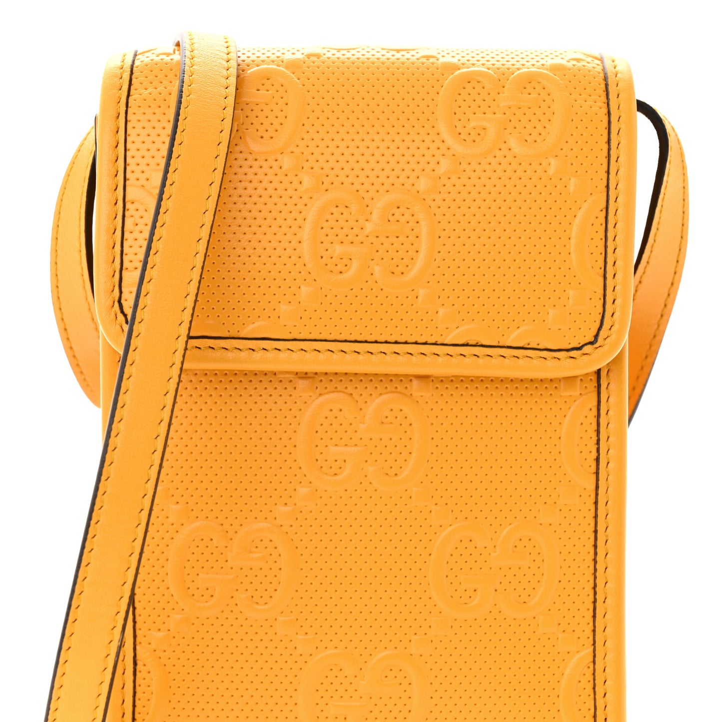 Calfskin GG Tennis Embossed Mini Crossbody Bag Crop