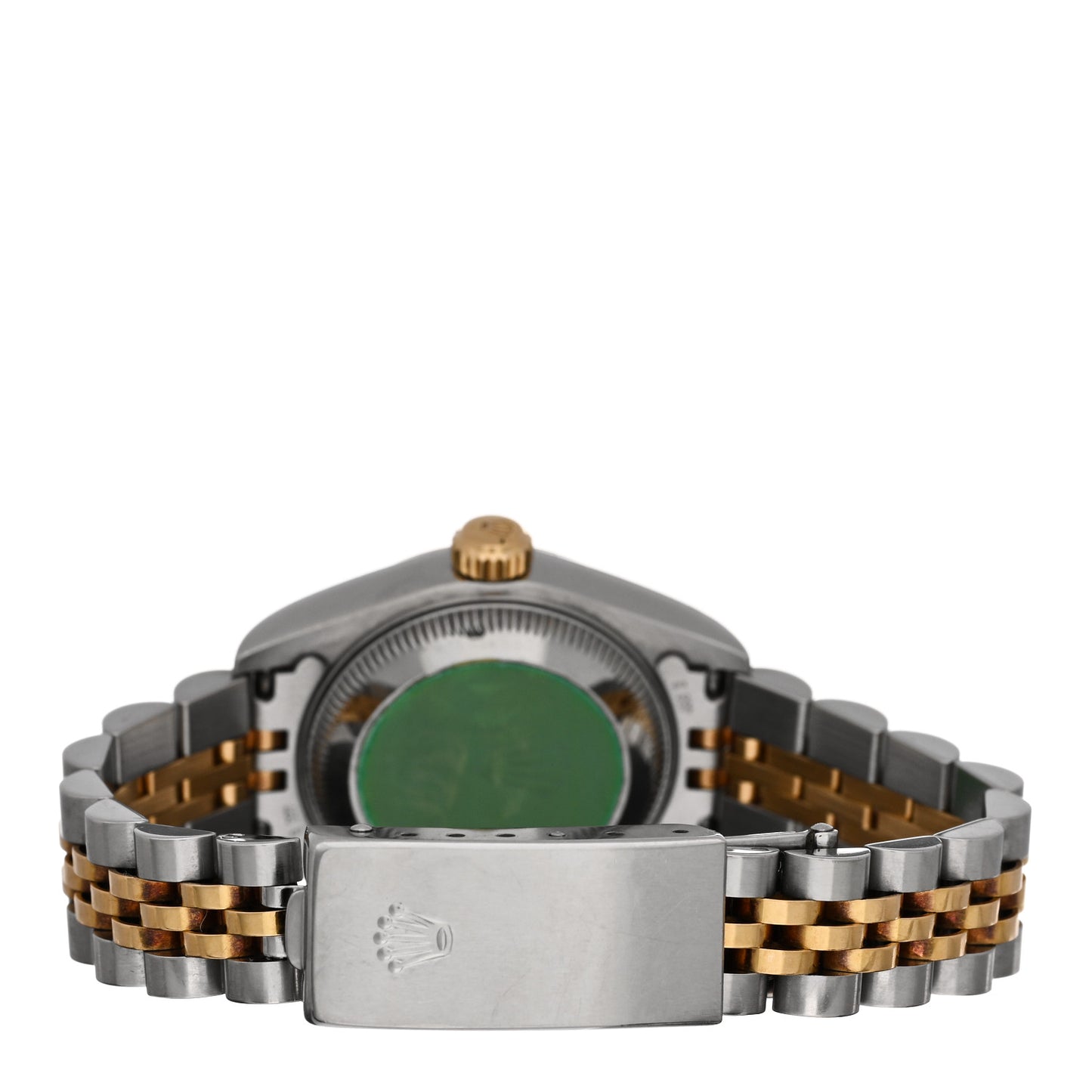 Stainless Steel 18K Yellow Gold 26mm Oyster Perpetual Datejust Watch White Pyramid Roman 79173