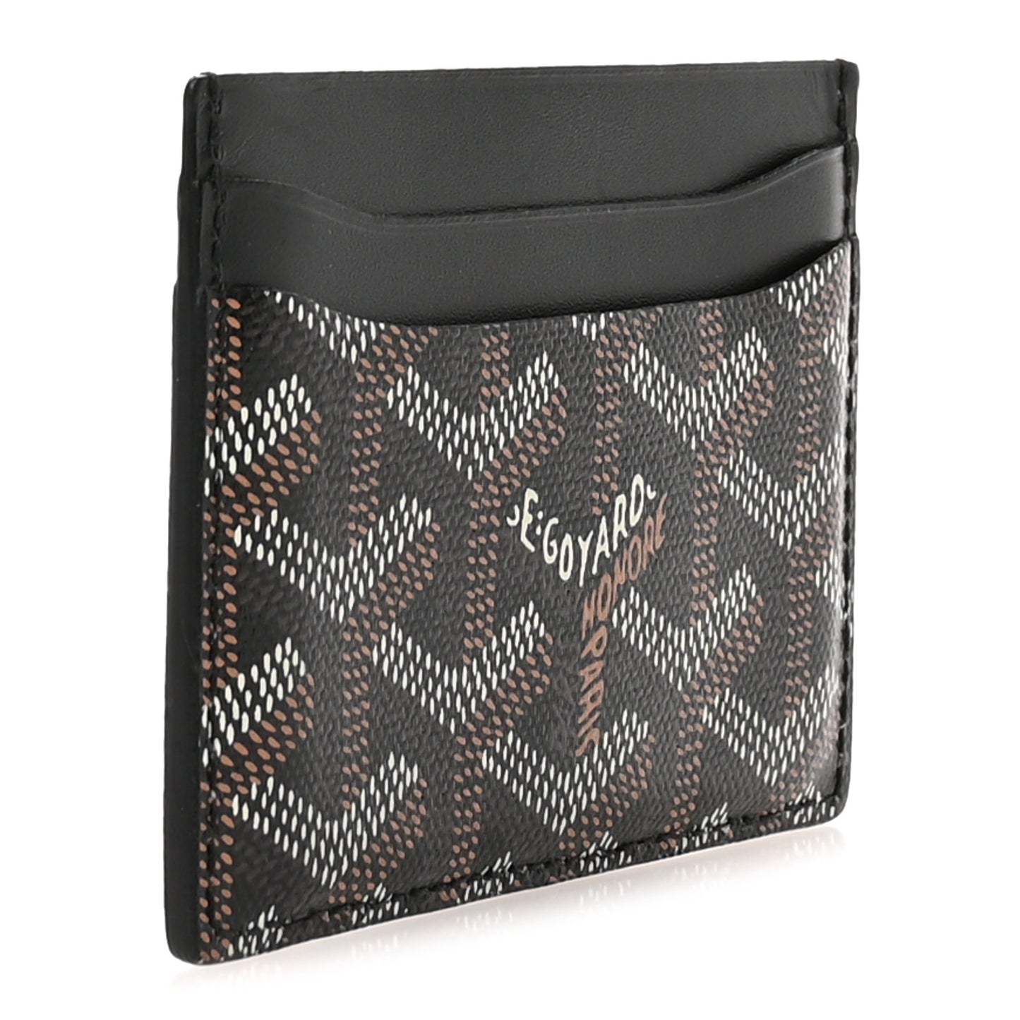 Goyardine Saint Sulpice Card Holder Black