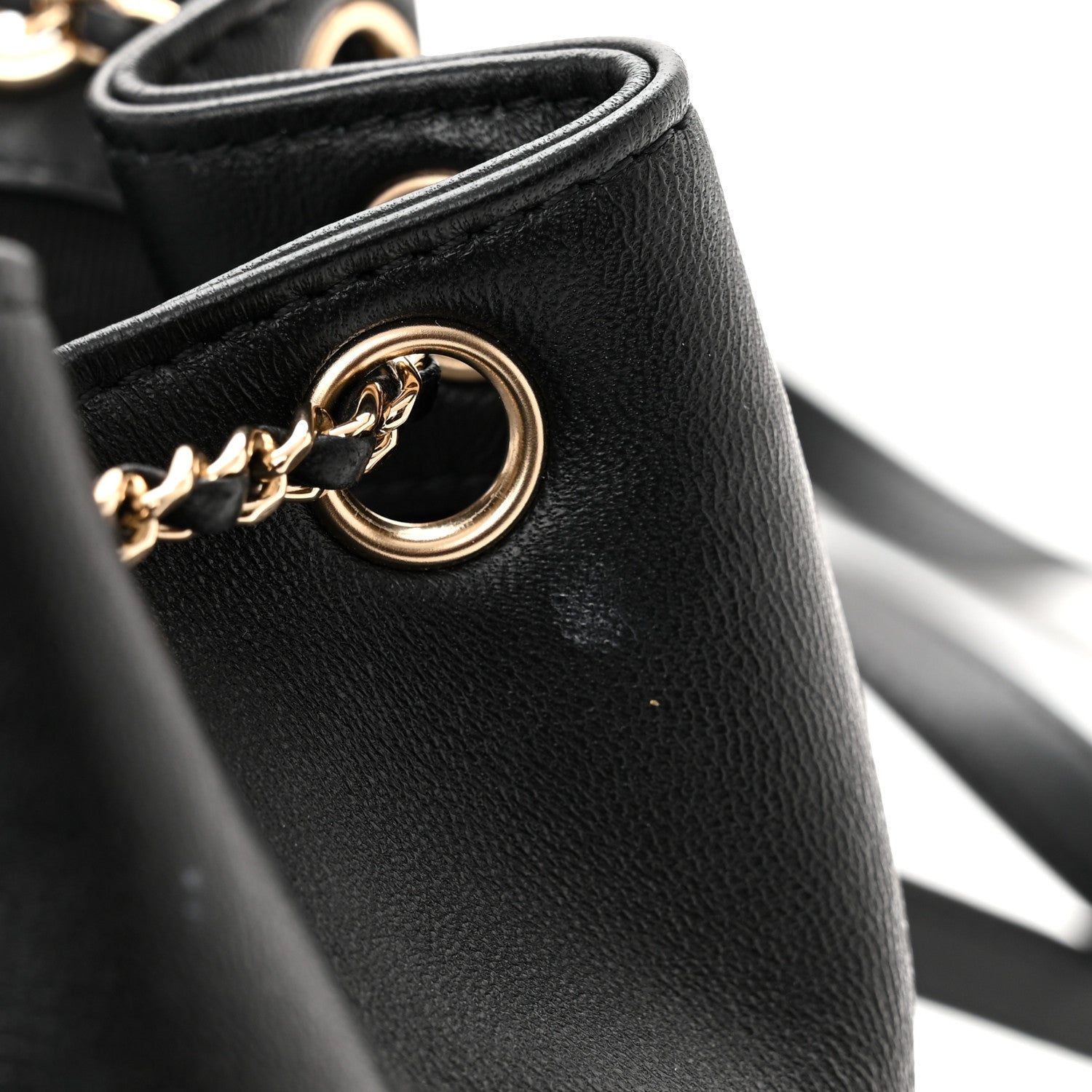 Chanel Lambskin Quilted Small Duma Drawstring Backpack Black 11 of 12