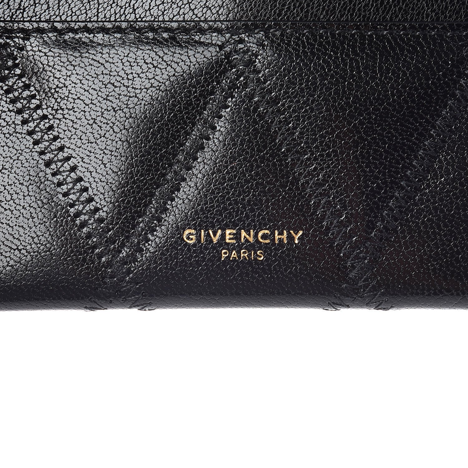 Givenchy Goatskin Diamond Quilted GV3 Card Holder Black 6 of 6