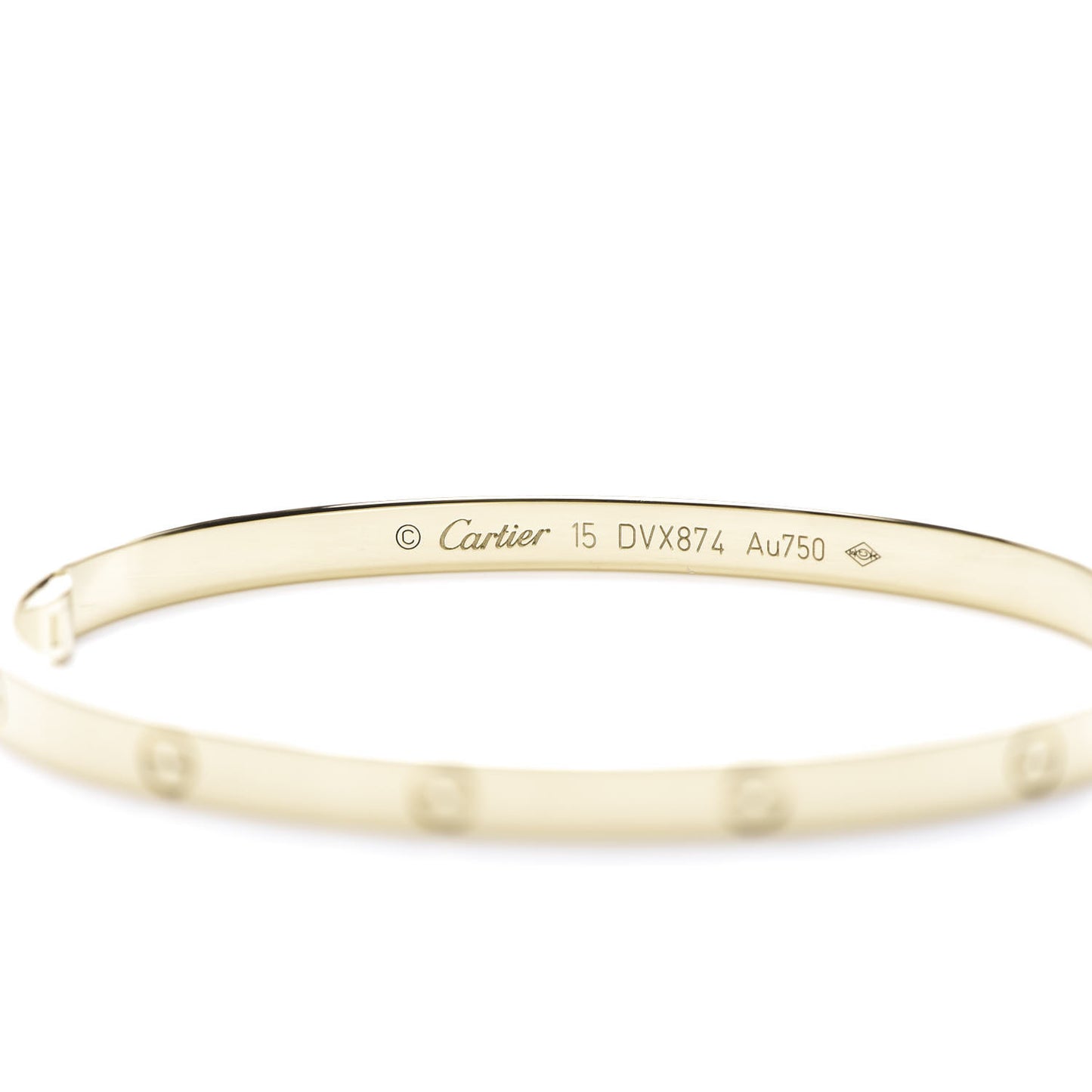 18K Yellow Gold Small LOVE Bracelet 15