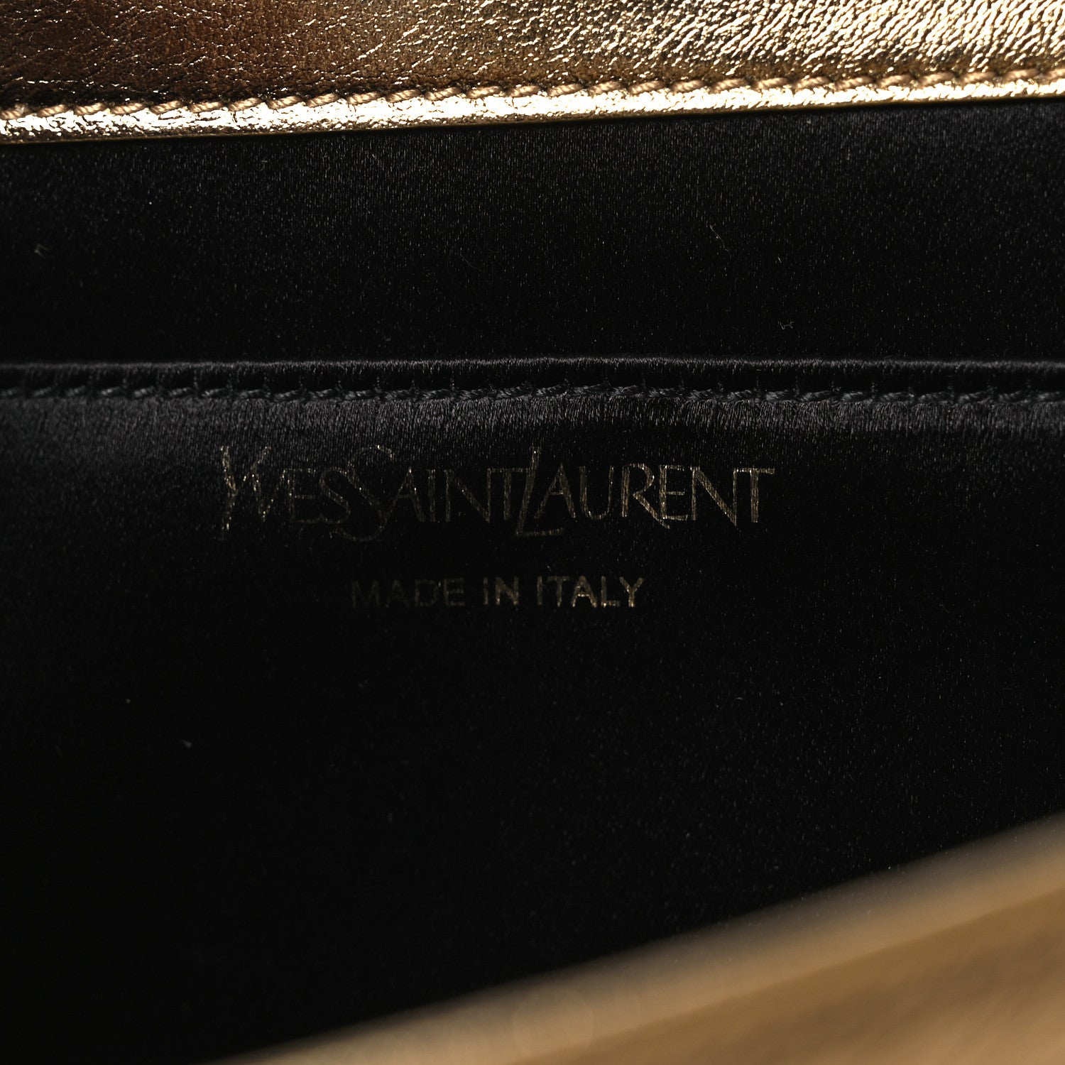Saint Laurent Metallic Calfskin Monogram Large Belle De Jour Clutch Gold 6 of 12