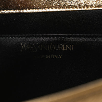 Saint Laurent Metallic Calfskin Monogram Large Belle De Jour Clutch Gold 6 of 12