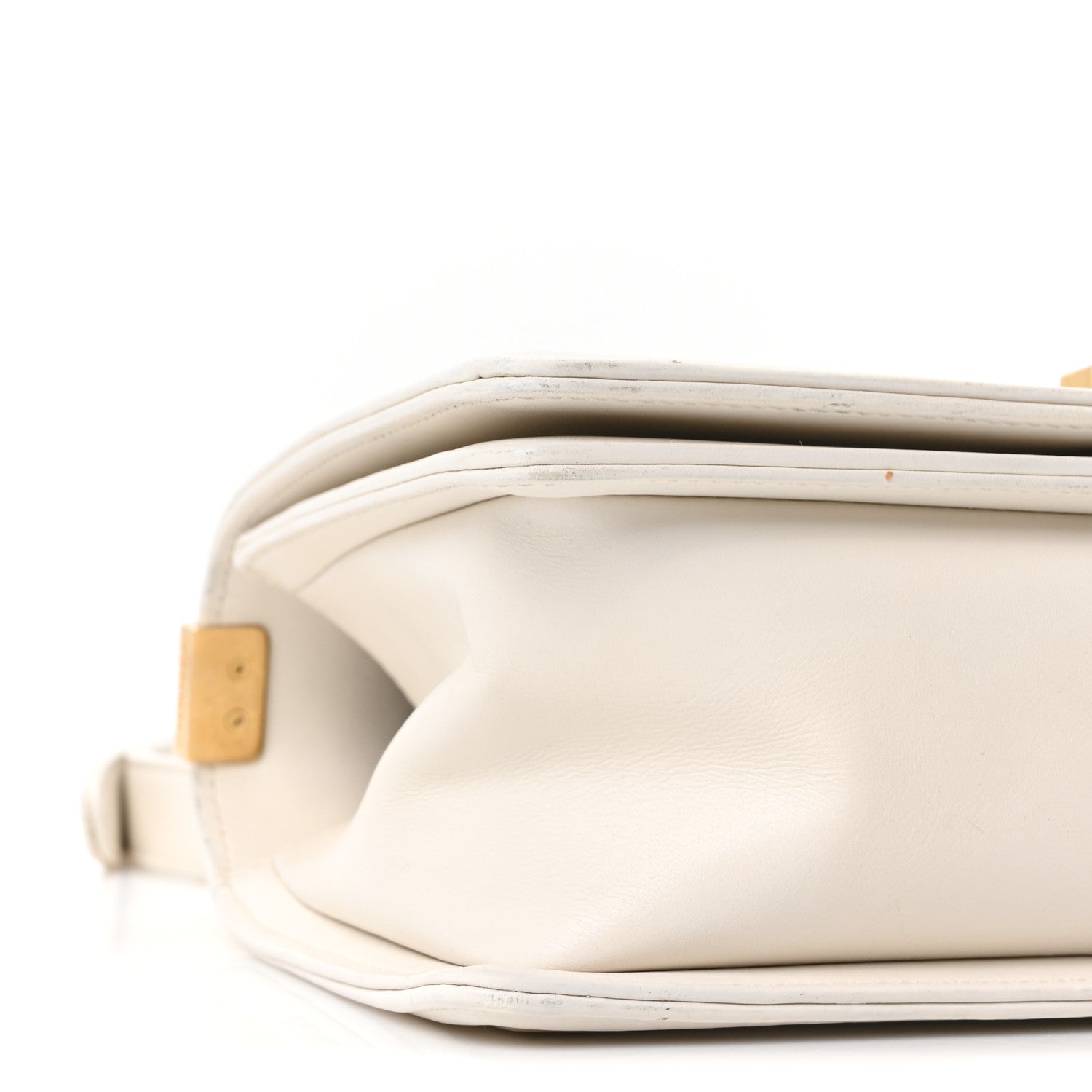 Chanel Caviar Calfskin Chevron Medium Boy Flap White 8 of 9