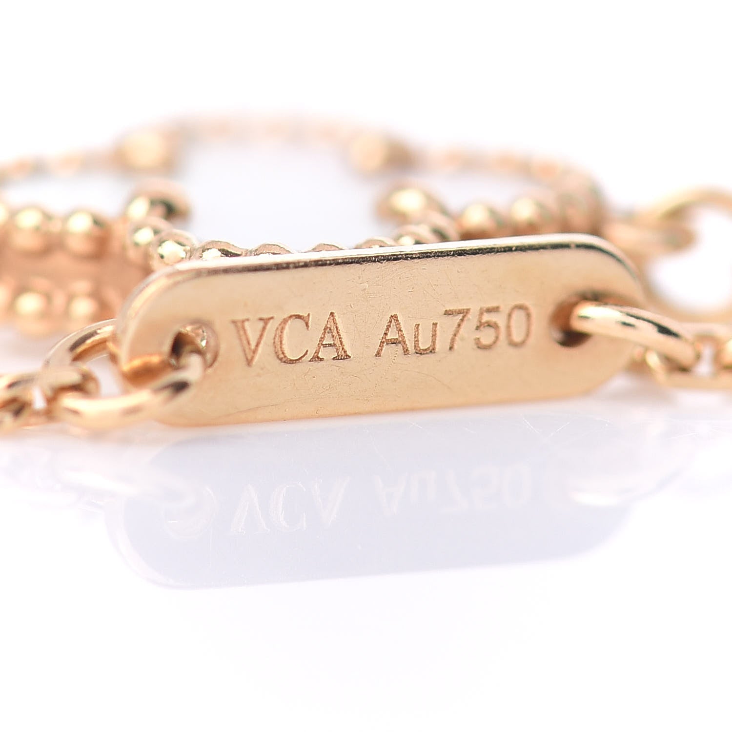 Van Cleef & Arpels 18K Yellow Gold Mother of Pearl Sweet Alhambra Bracelet 4 of 5