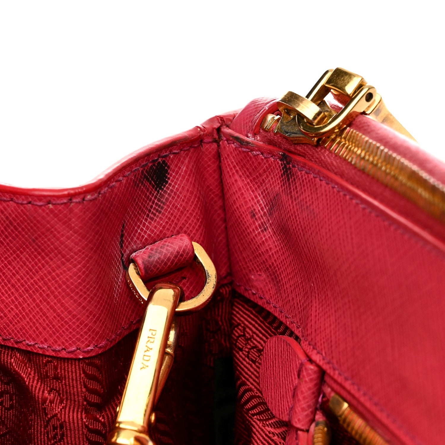 Prada Saffiano Medium Galleria Double Zip Tote Peonia 14 of 18