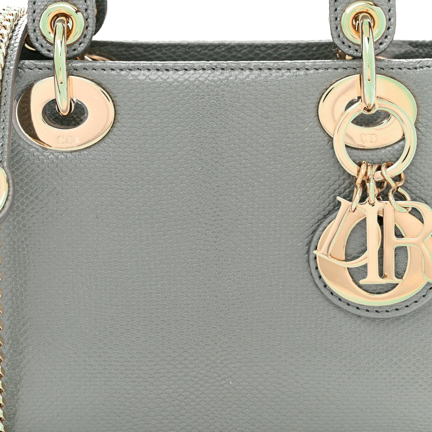 Christian Dior Lizard Mini Lady Dior Light Grey 8 of 11