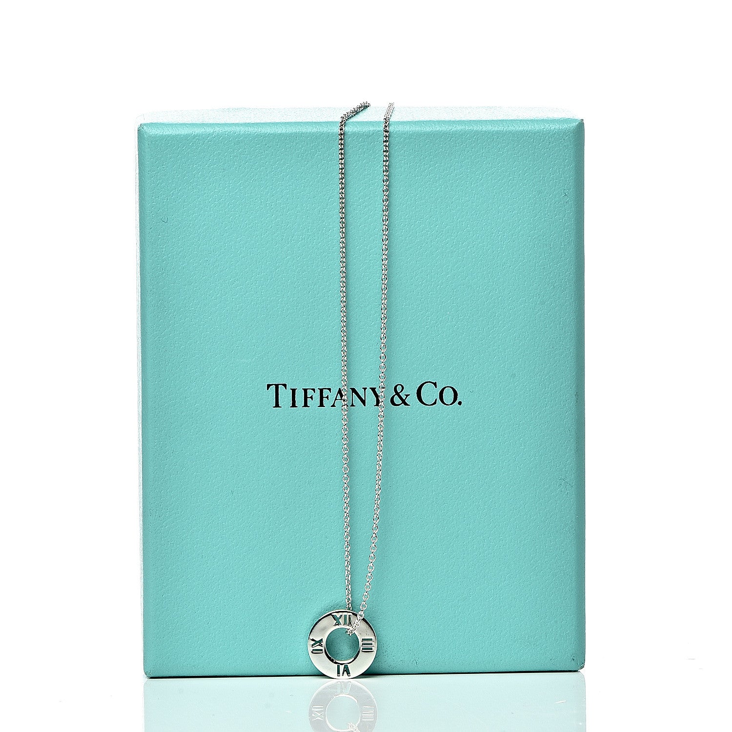 Tiffany Sterling Silver Atlas Pendant Necklace 7 of 7