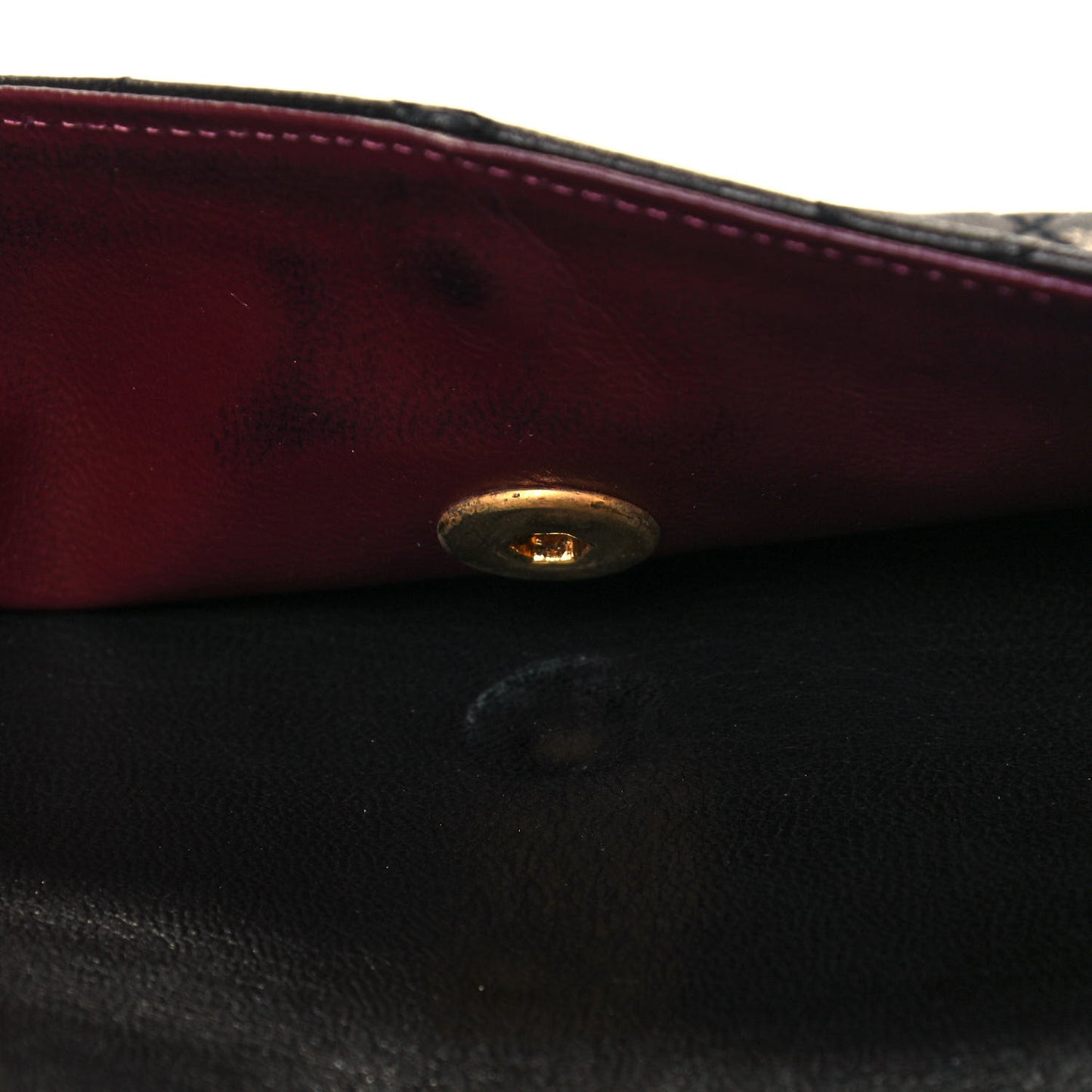 Lambskin Quilted Medium Double Flap Bag Black