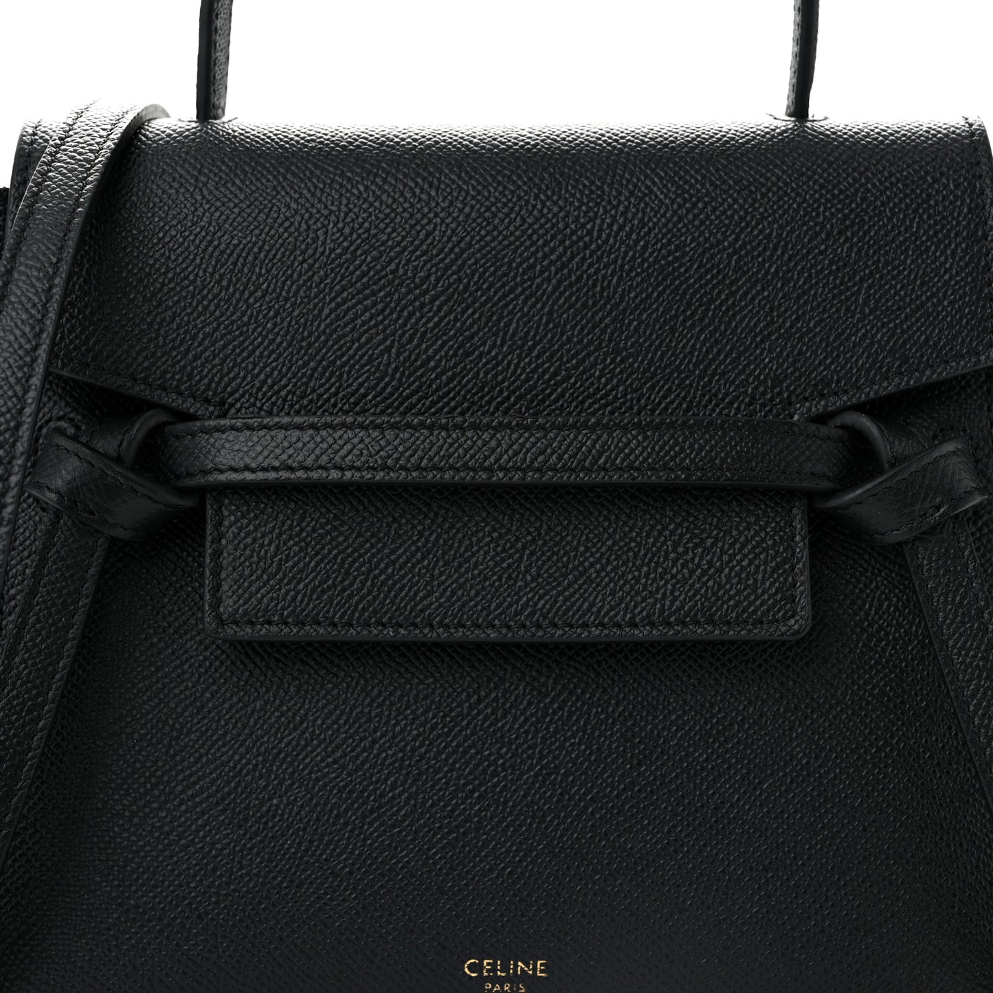Grained Calfskin Nano Belt Bag Black