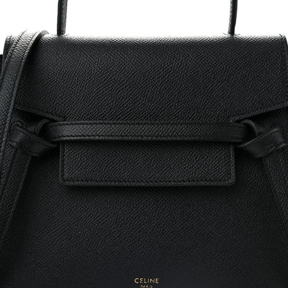 Celine Grained Calfskin Nano Belt Bag Black 7 of 10