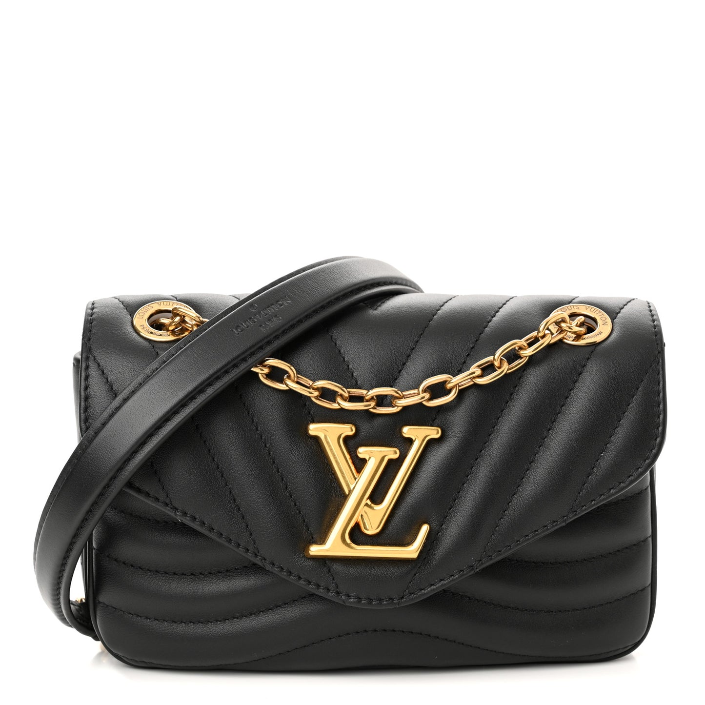 Calfskin New Wave Chain PM NM Black