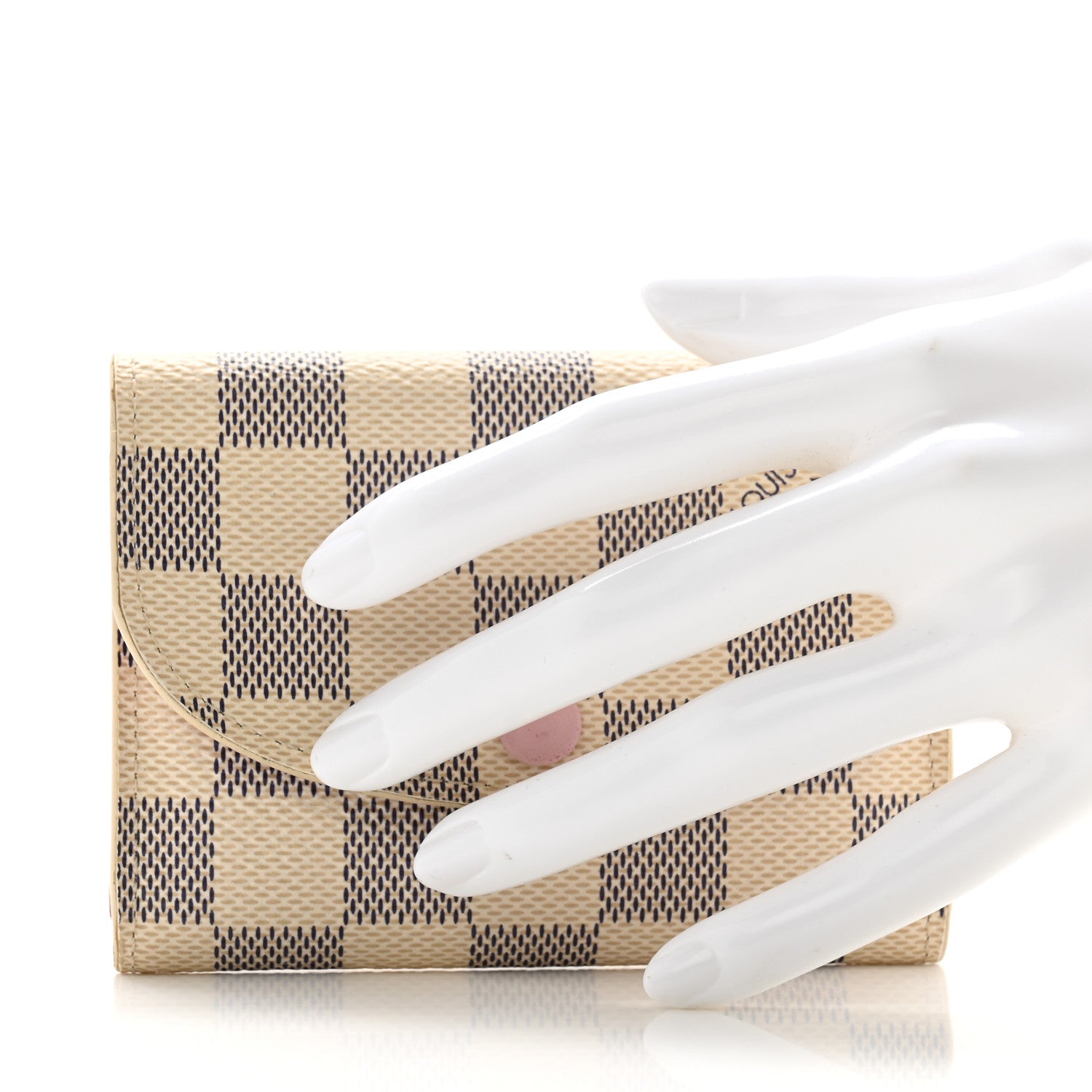 Louis Vuitton Damier Azur Rosalie Coin Purse Rose Ballerine 2 of 9