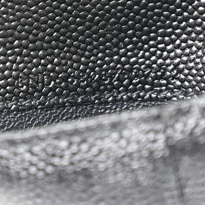 Saint Laurent Grain De Poudre Matelasse Chevron Monogram Zipped Two-Part Wallet Black 7 of 10