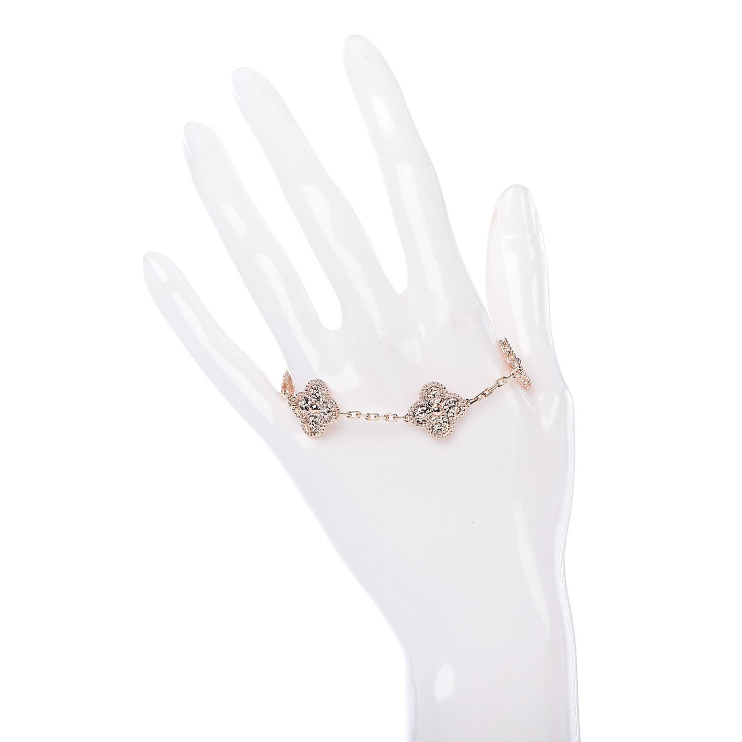 18K Rose Gold 5 Motifs Vintage Alhambra Bracelet