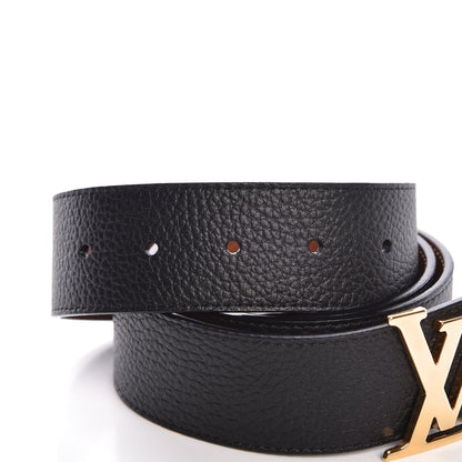 Louis Vuitton Taurillon Calfskin 30mm LV Initiales Reversible Belt 95 38 Black 5 of 7