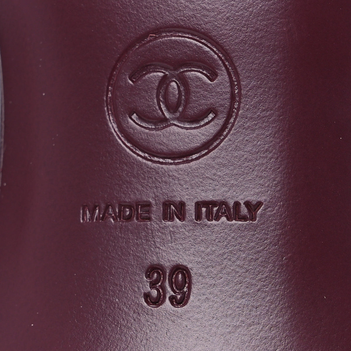 Chanel Goatskin CC Caged Sandals 39 Burgundy 8 of 9