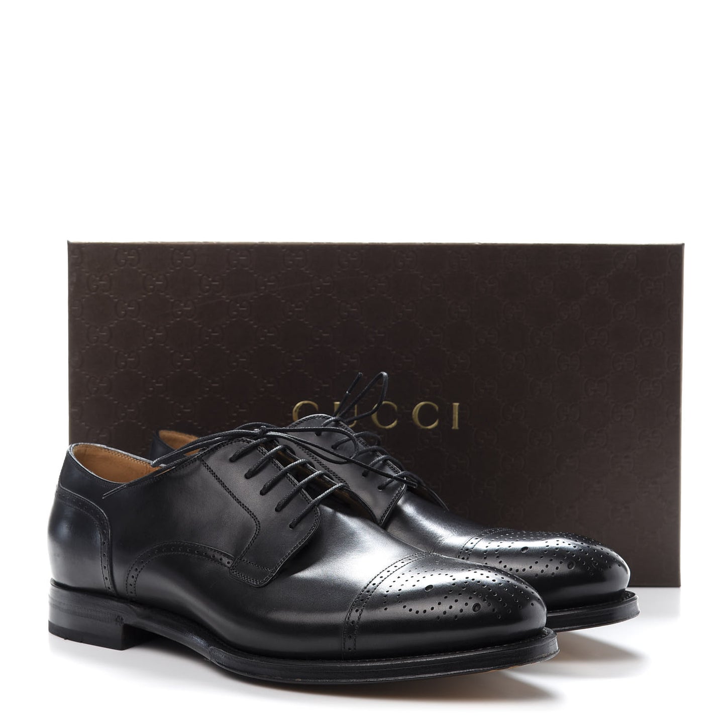 Calfskin Mens Boss Whipstitch Oxfords 9 Black