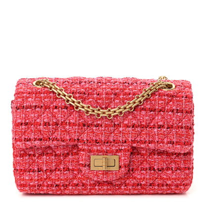 Chanel Tweed Quilted Mini 2.55 Reissue Flap Red Ecru Black 1 of 10