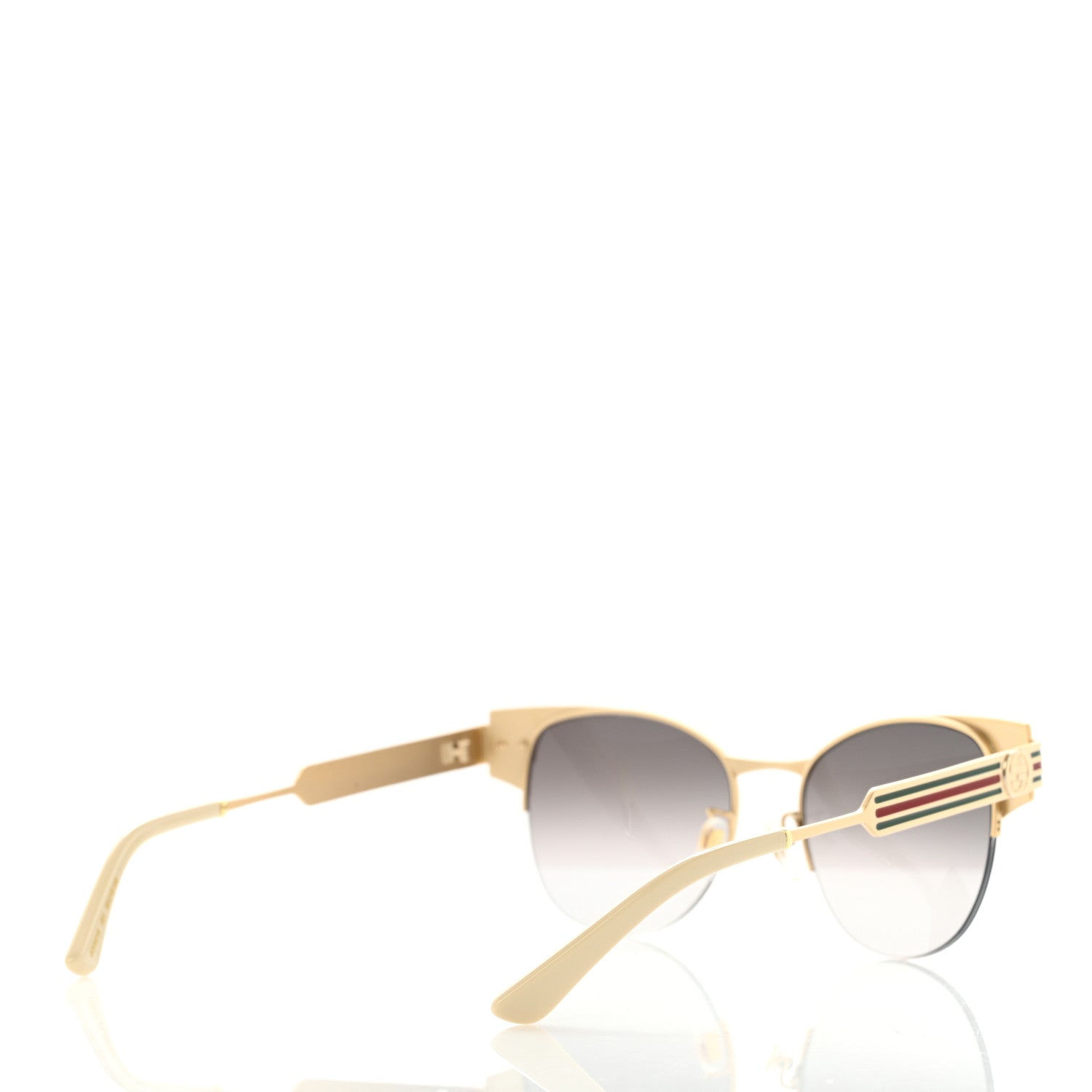 Gucci Cat Eye Web Sunglasses GG0521S Gold 5 of 8