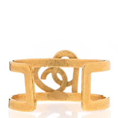 Chanel Metal CC Heart Cuff Gold 3 of 4