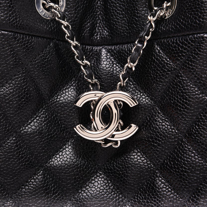 Chanel Caviar Quilted Small Chain Bucket Bag Black 11 of 12