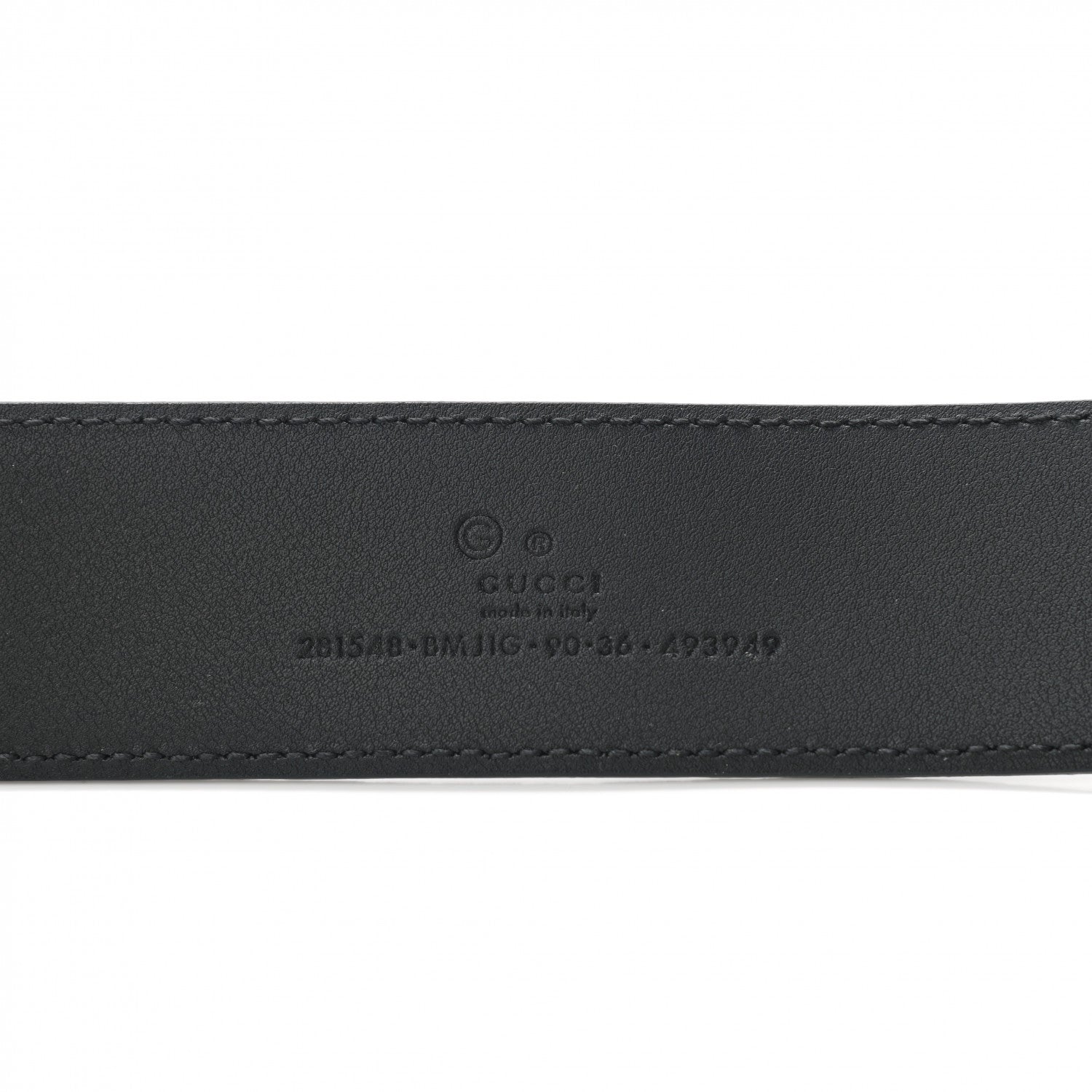 Gucci Soft Microguccissima Margaux Calfskin Belt 90 36 Black 3 of 5