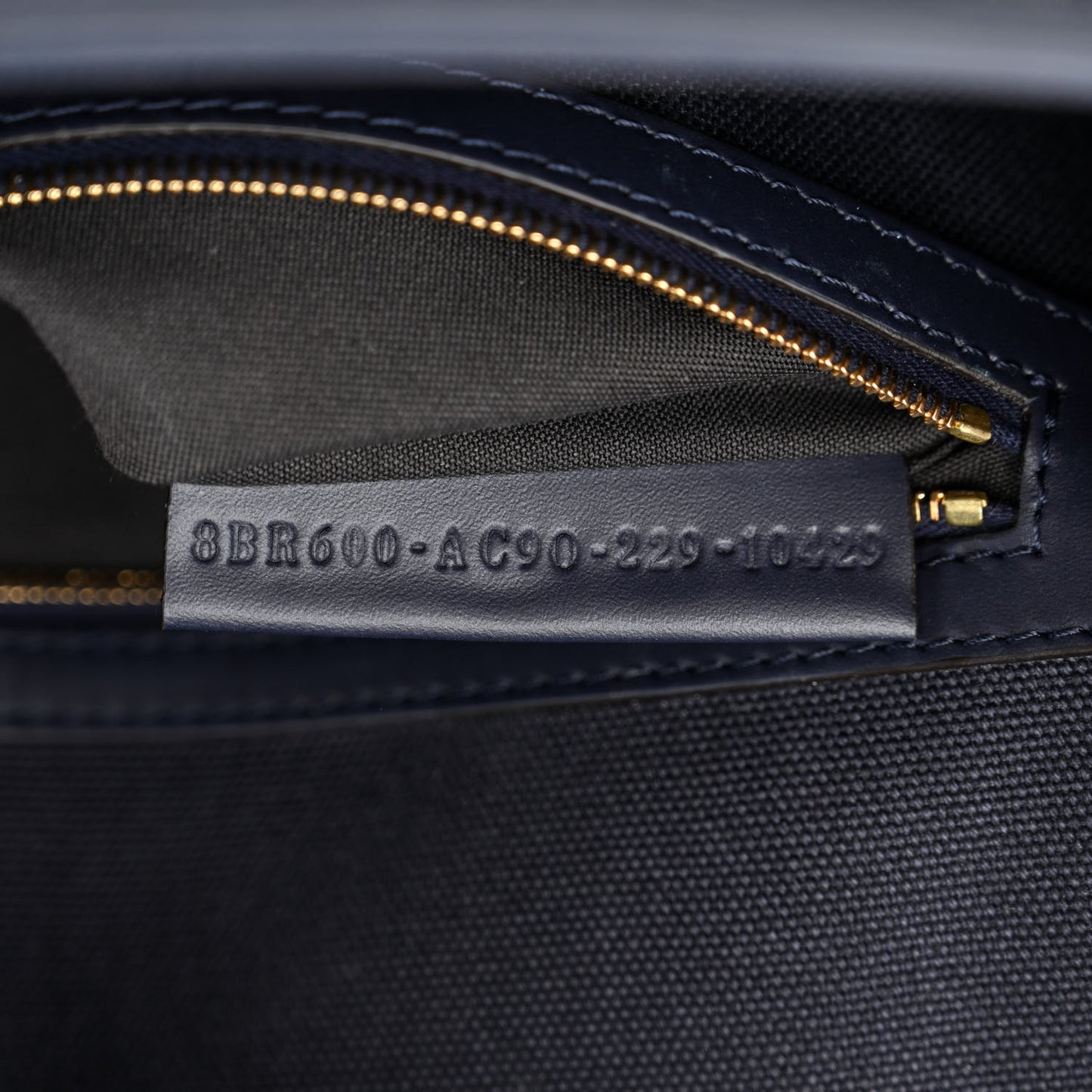 Canvas Vitello King Bi-Color Strap FF Embroidered Baguette Midnight