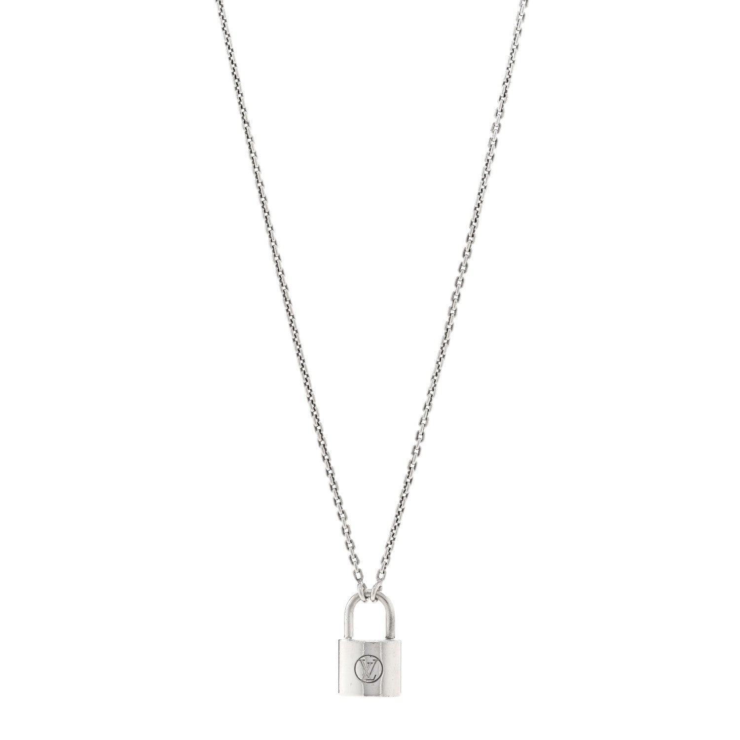 Louis Vuitton Sterling Silver Lockit Necklace 1 of 6