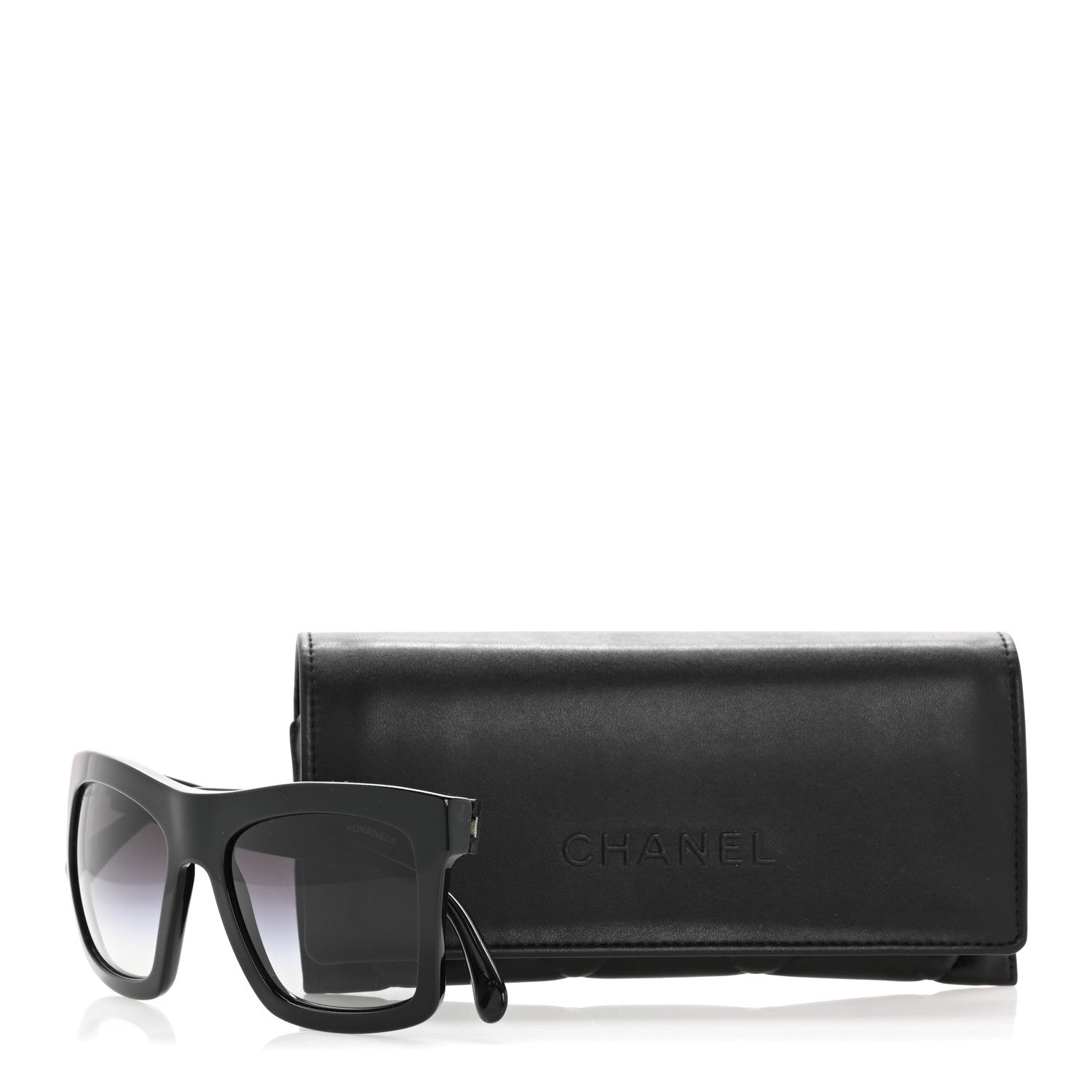 Chanel Acetate Oversized Square Sunglasses 71042 Black 1706192