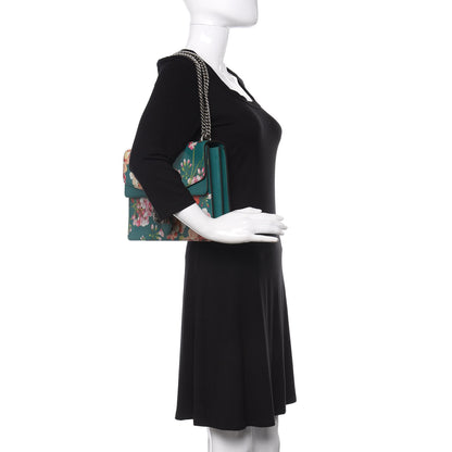 Gucci Calfskin Blooms Print Medium Dionysus Shoulder Bag Bright Emerald Multicolor 2 of 10