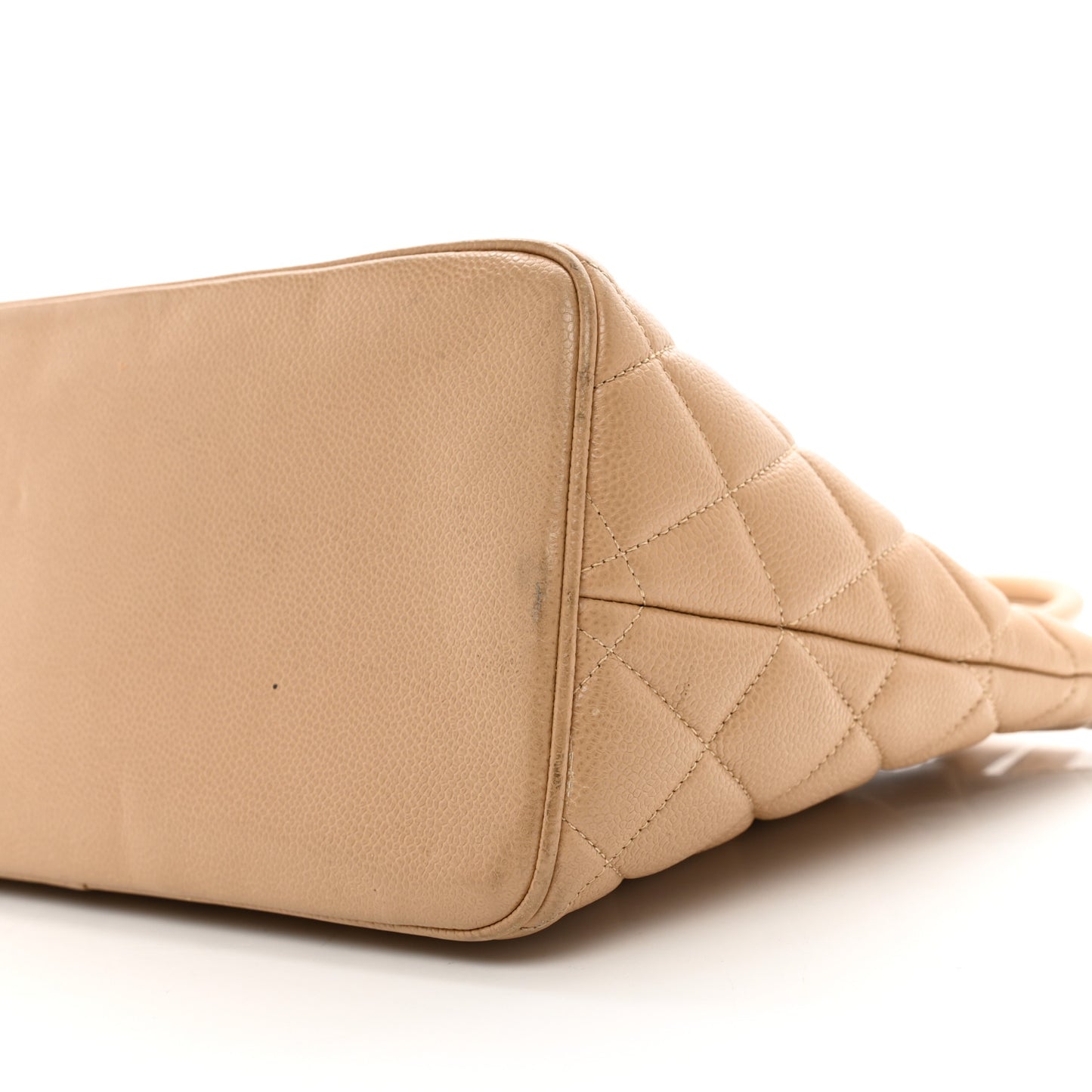 Caviar Quilted Medallion Tote Beige