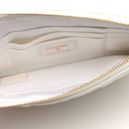 Chanel Caviar Quilted Cosmetic Case White 5 of 7