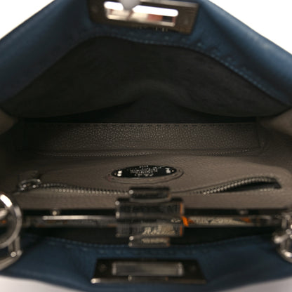 Fendi Cuoio Romano Snakeskin Selleria Medium Peekaboo Iconic Satchel Tempesta 5 of 9