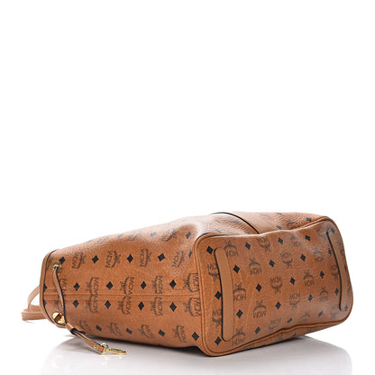 MCM Visetos Medium Liz Reversible Shopper Tote Cognac 8 of 13