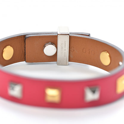 Hermes Swift Mini Dog Clous Carres Bracelet T2 Rose Extreme 4 of 6