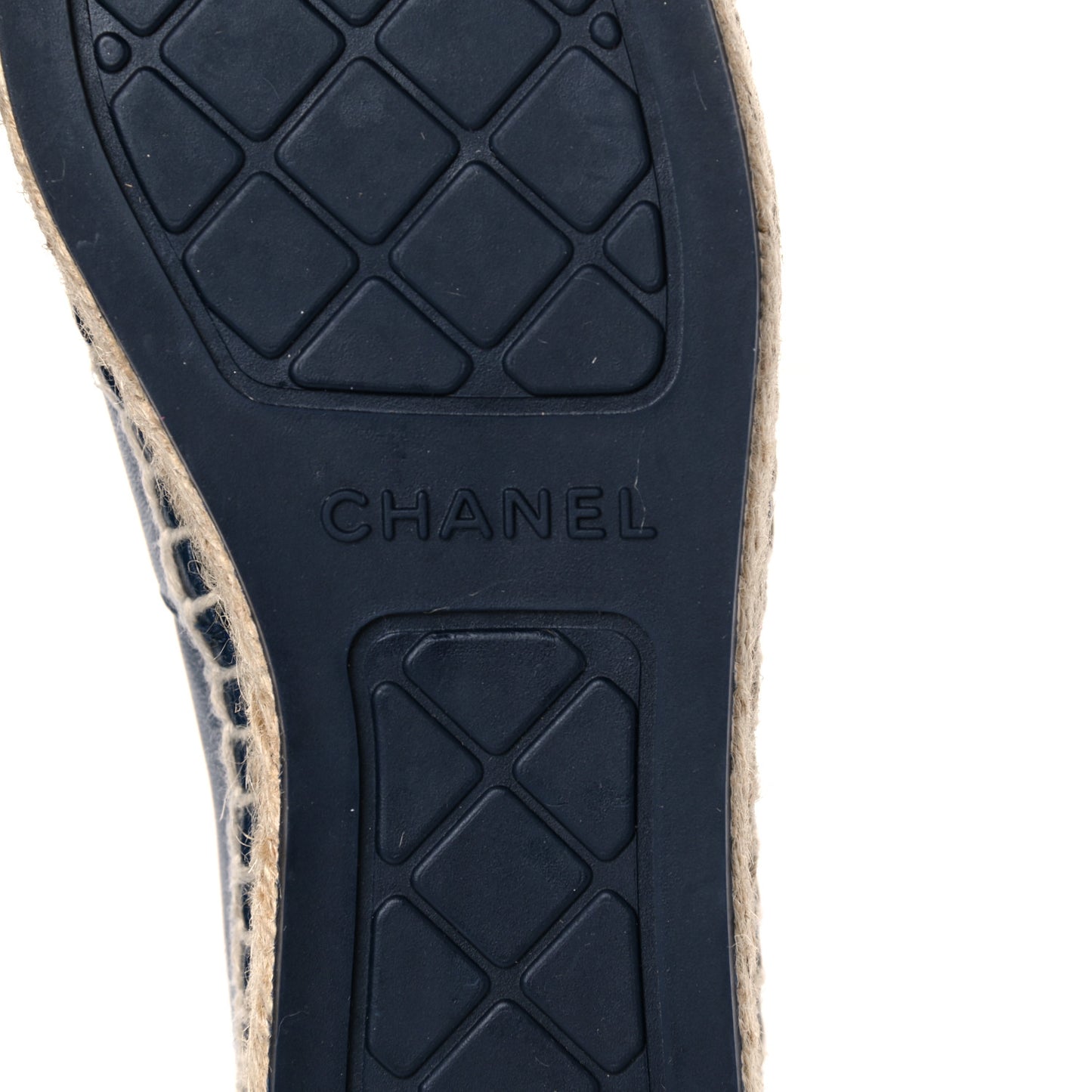 Lambskin CC Espadrilles 37 Navy Black Beige