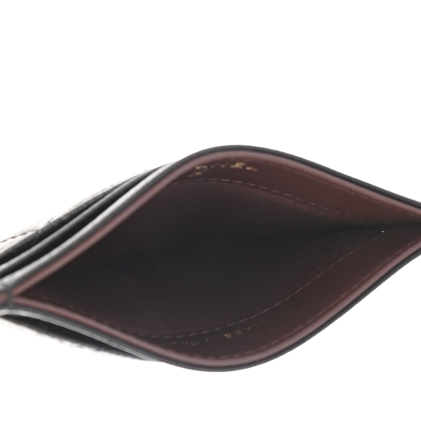 Caviar Quilted Card Holder Black