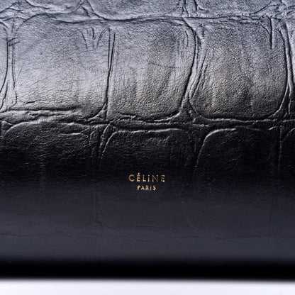 Celine Calfskin Crocodile Embossed Small Belt Bag Navy 7 of 9
