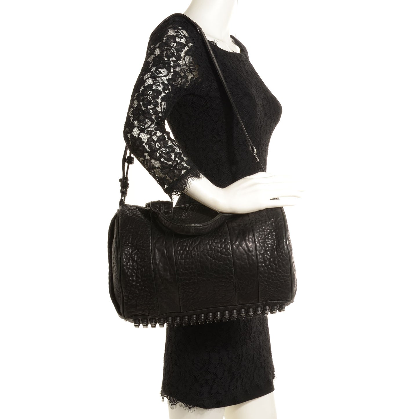 Leather Rocco w Black Hardware Black