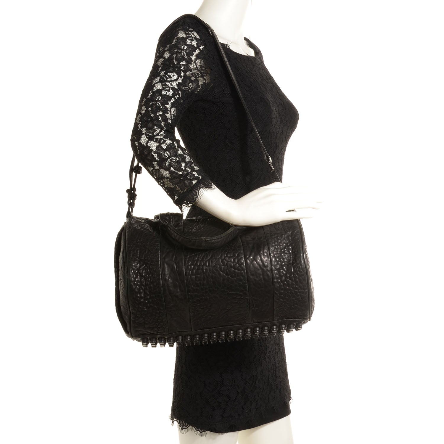 Alexander Wang Leather Rocco w Black Hardware Black 2 of 8
