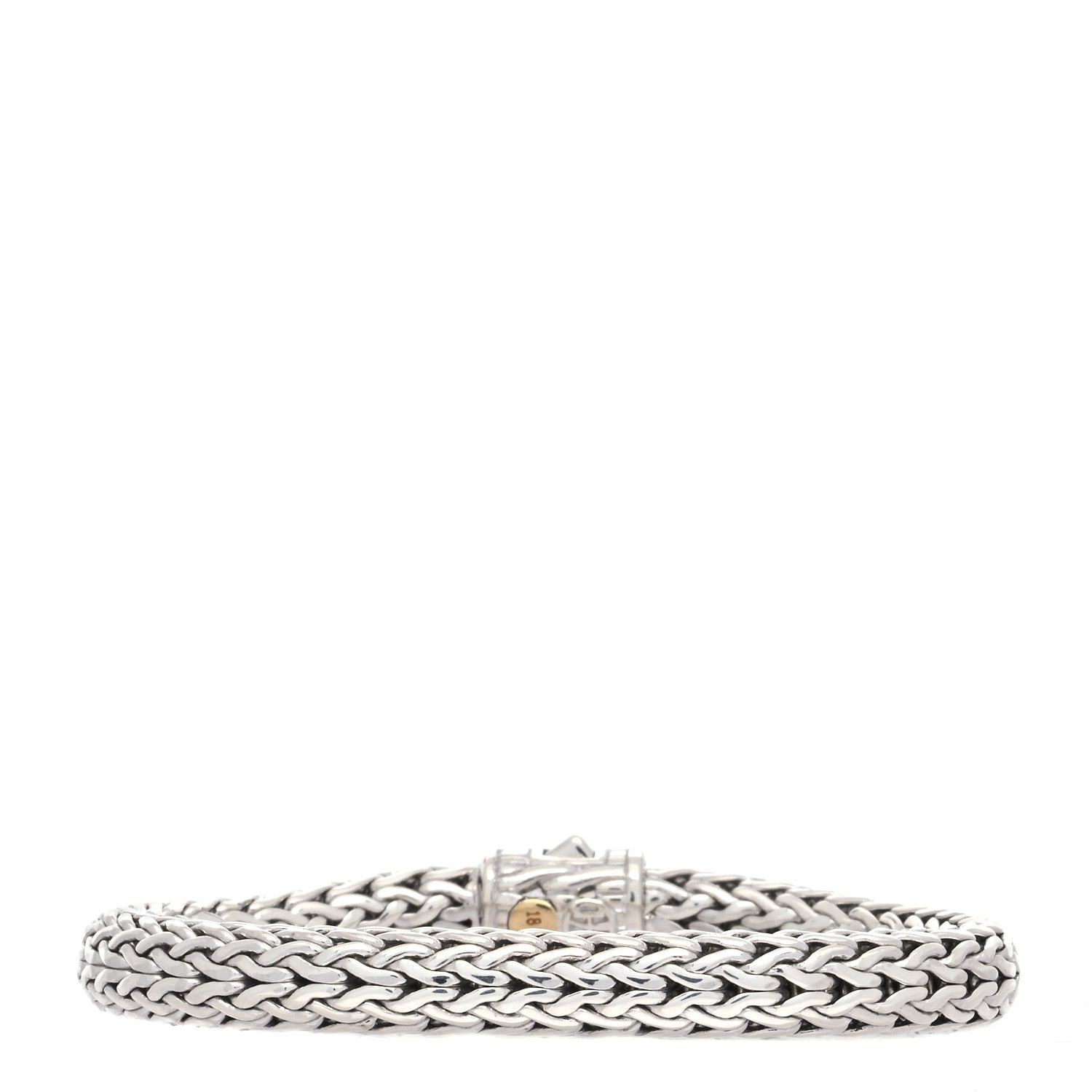John Hardy Sterling Silver Diamond 7.5mm Classic Chain Bracelet 2 of 4