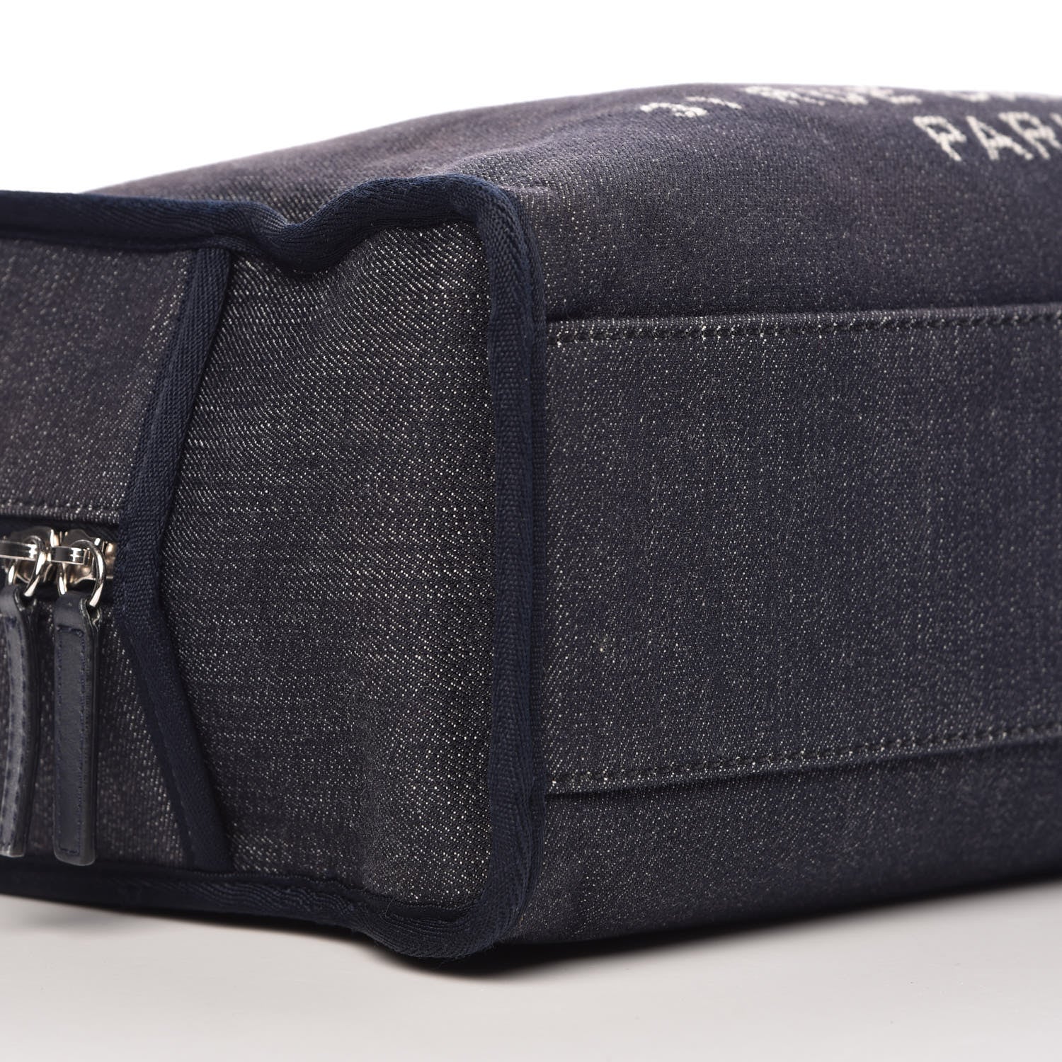Chanel Denim Deauville Bowling Bag Dark Blue 8 of 9