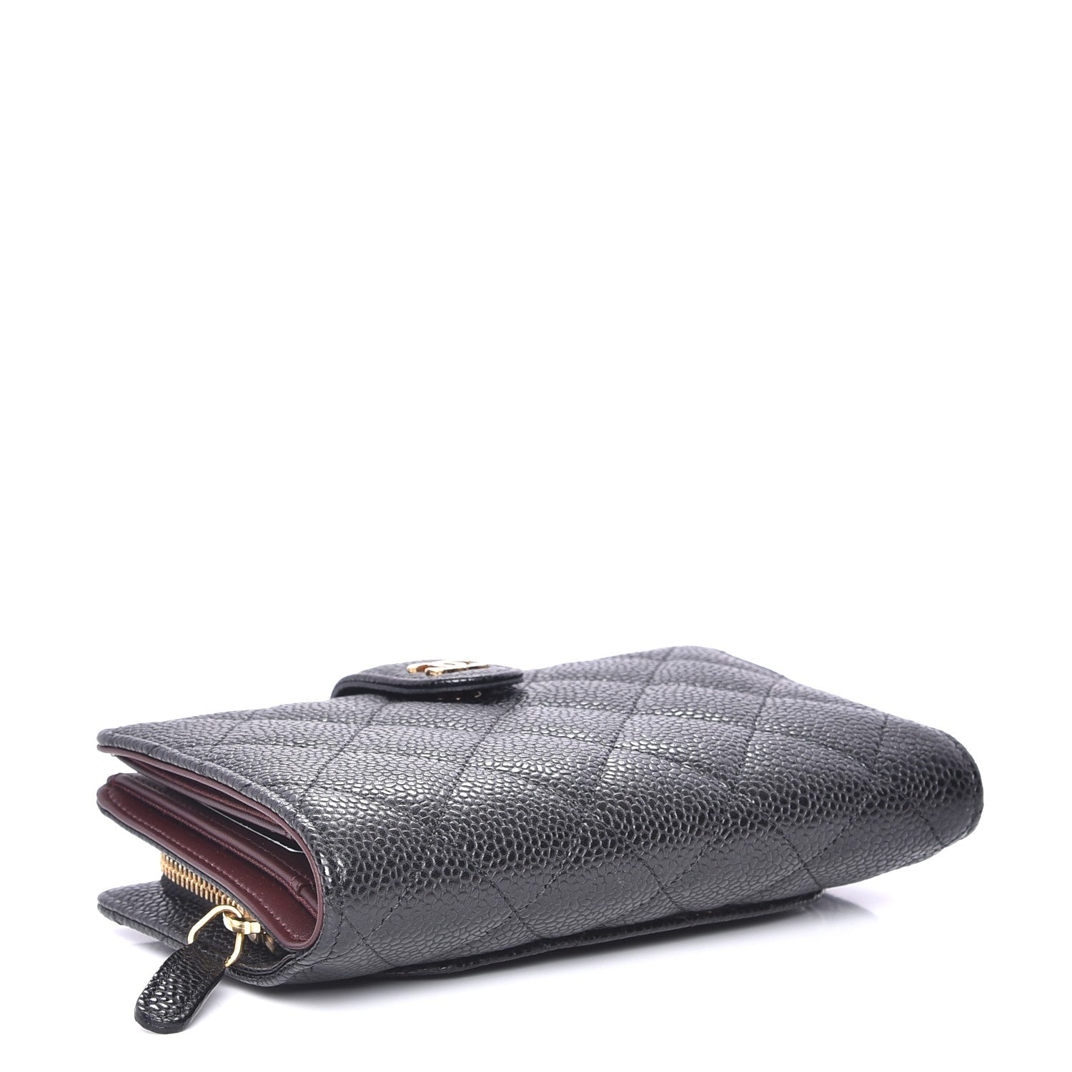 Chanel Caviar Quilted Zipped Pocket Wallet Black 4 of 9