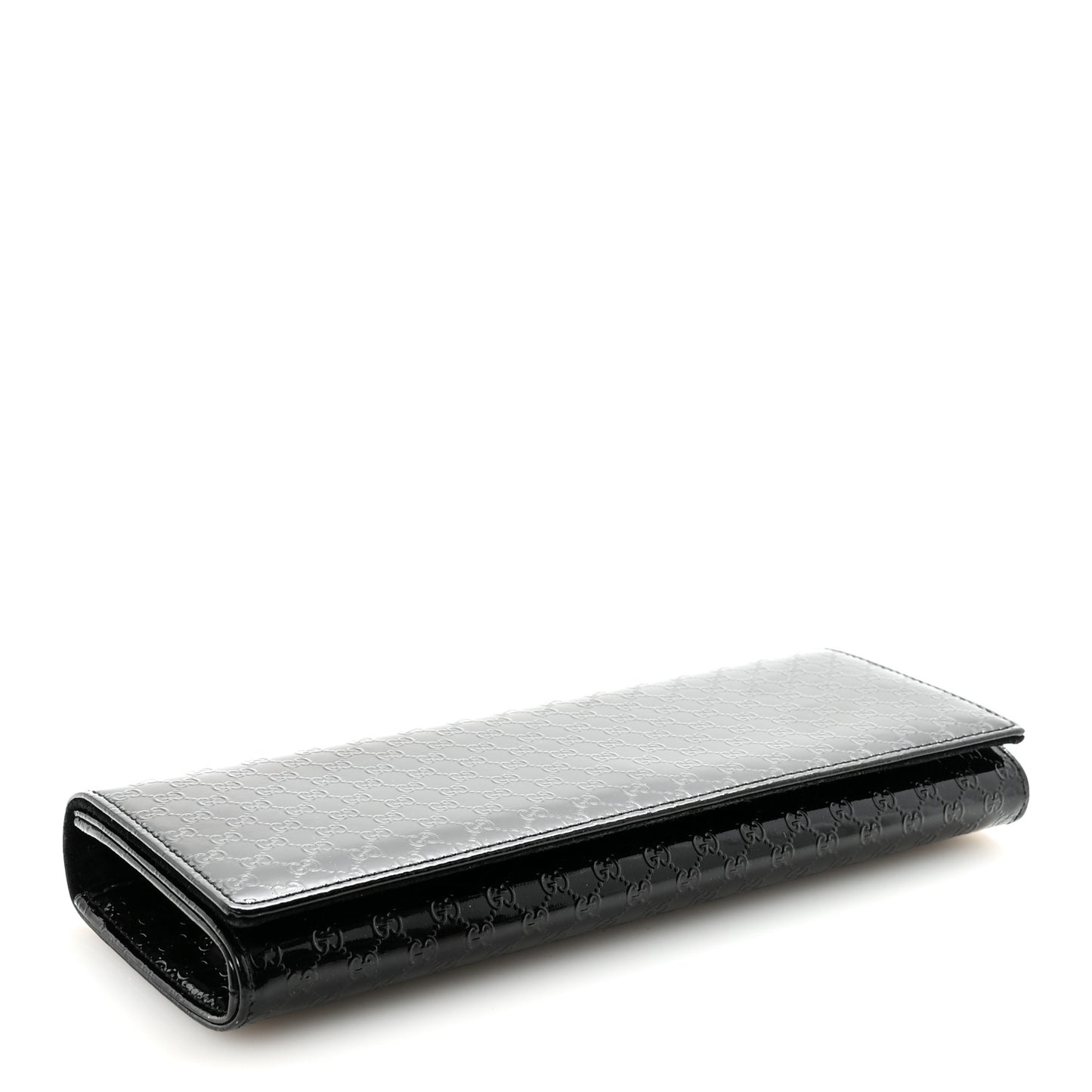 Patent Microguccissima Small Broadway Clutch Black