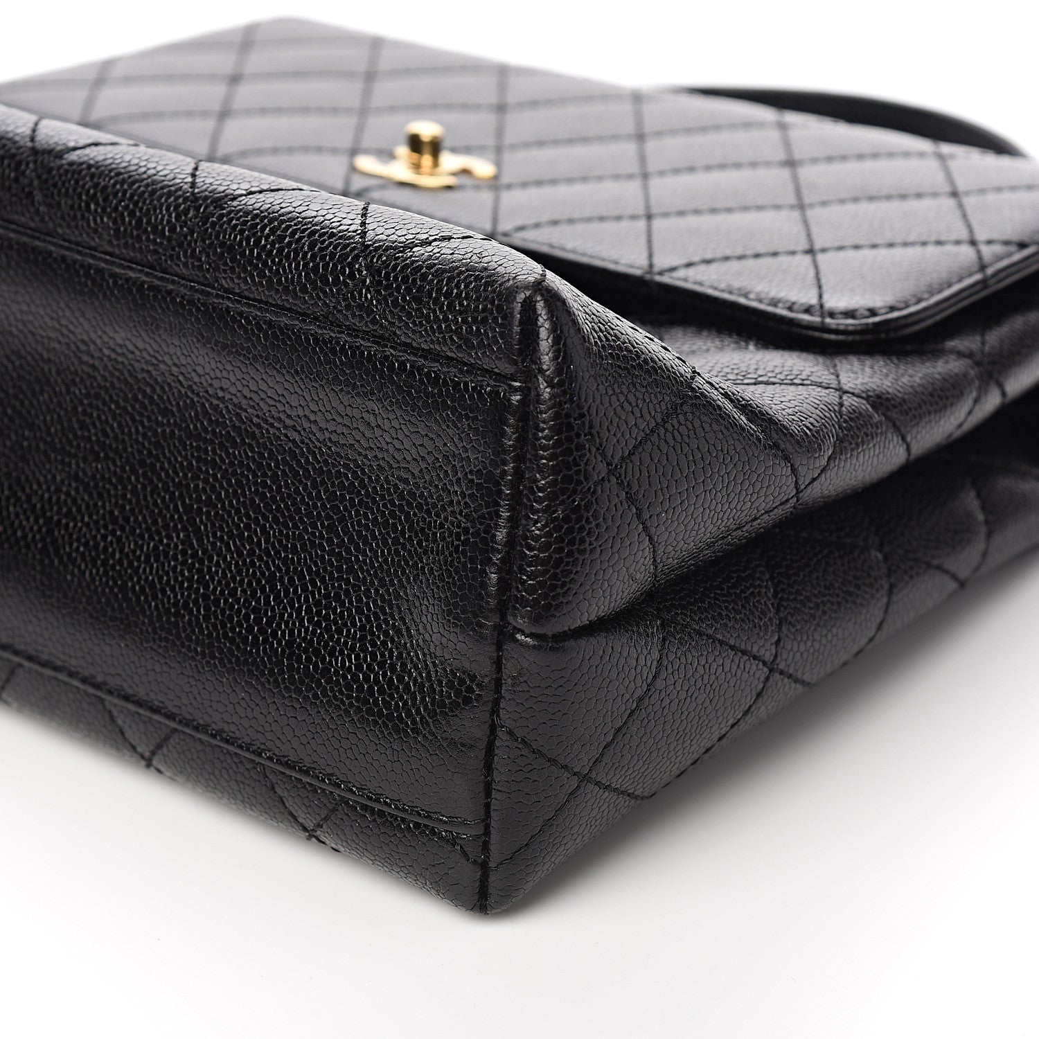 Chanel Caviar Quilted Jumbo Kelly Flap Black 9 of 10