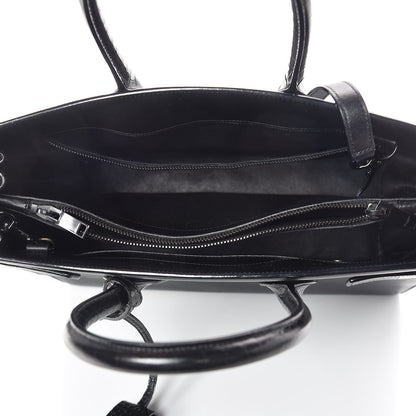 Saint Laurent Calfskin Crocodile Embossed Small Sac de Jour Black 5 of 10