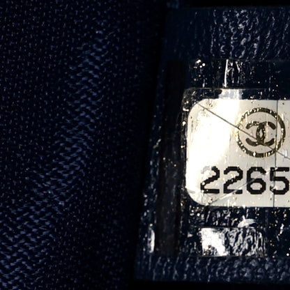 Chanel Tweed Crest Trip Backpack Navy Burgundy 6 of 10