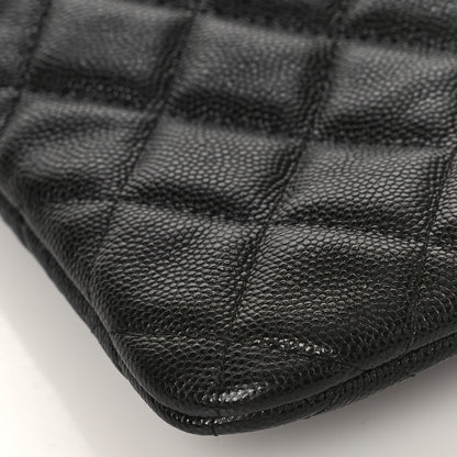 Chanel Caviar Quilted Large Cosmetic Case Black 8 of 9